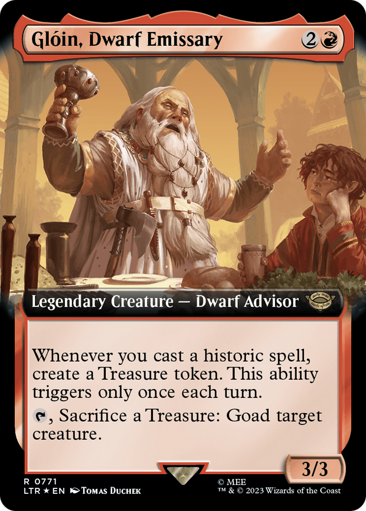 Gloin, Dwarf Emissary (Extended Art) (Surge Foil) [The Lord of the Rings: Tales of Middle-Earth] | Enigma On Main