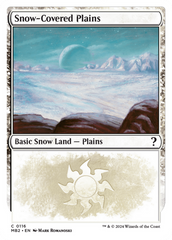 Snow-Covered Plains (White Border) [Mystery Booster 2] | Enigma On Main