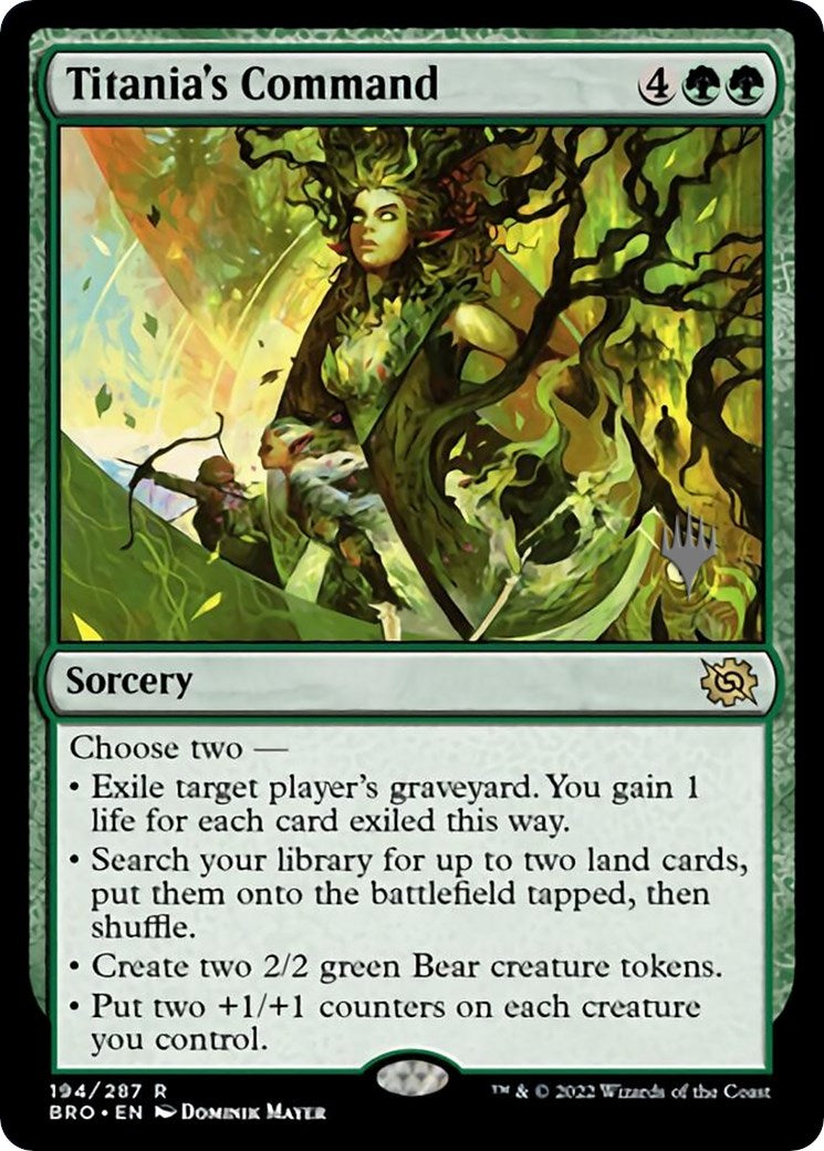 Titania's Command (Promo Pack) [The Brothers' War Promos] | Enigma On Main