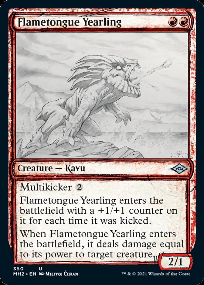 Flametongue Yearling (Sketch) [Modern Horizons 2] | Enigma On Main