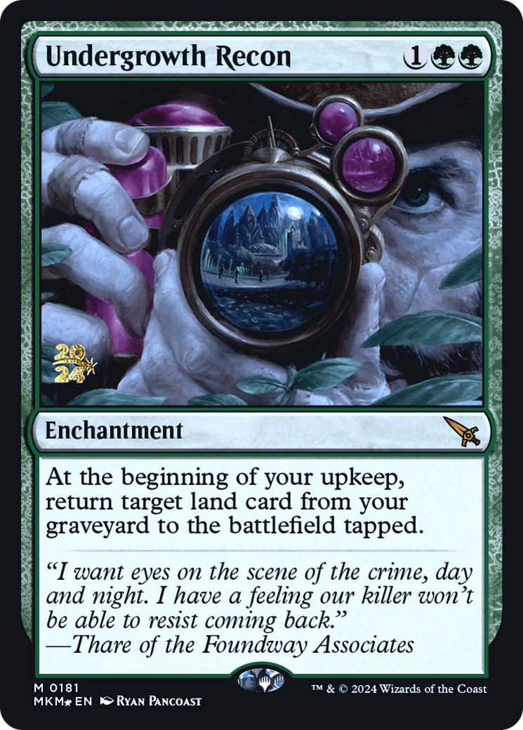 Undergrowth Recon [Murders at Karlov Manor Prerelease Promos] | Enigma On Main