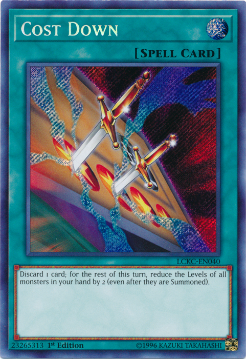 Cost Down [LCKC-EN040] Secret Rare | Enigma On Main