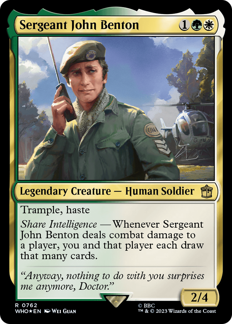 Sergeant John Benton (Surge Foil) [Doctor Who] | Enigma On Main
