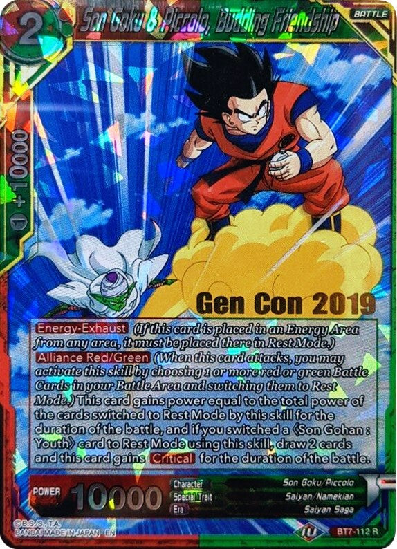 Son Goku & Piccolo, Budding Friendship (Gen Con 2019) (BT7-112_PR) [Promotion Cards] | Enigma On Main