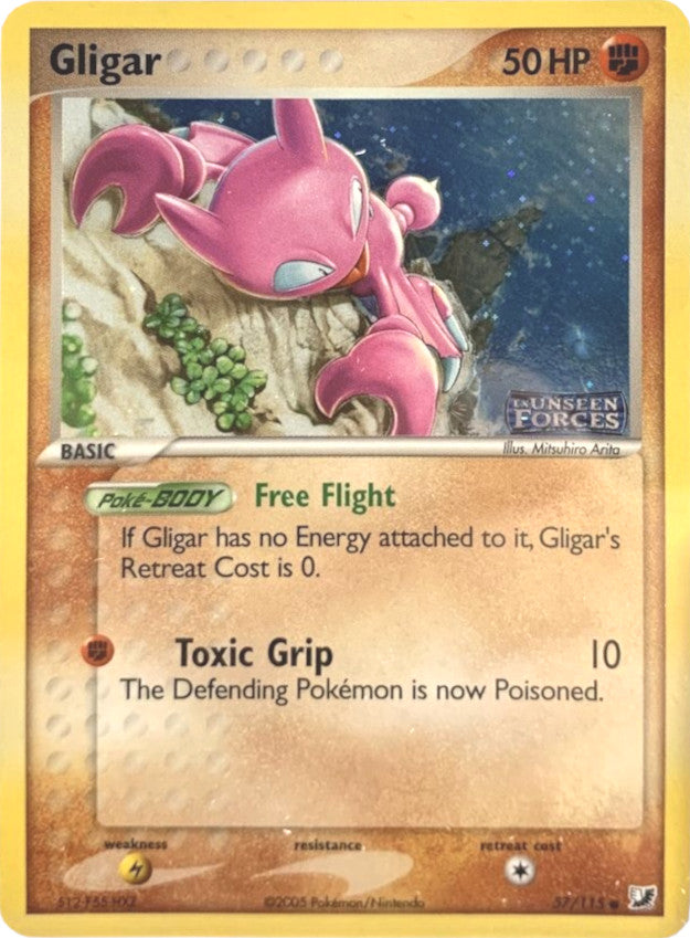 Gligar (57/115) (Stamped) [EX: Unseen Forces] | Enigma On Main