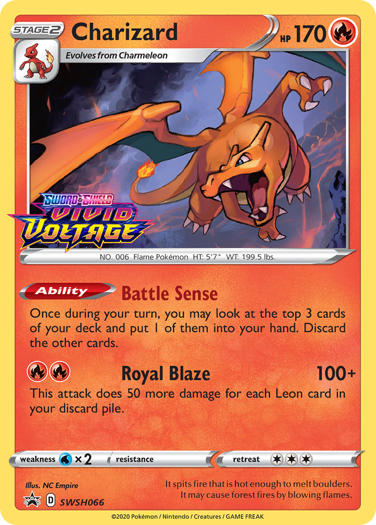 Charizard (SWSH066) (Prerelease Promo) [Sword & Shield: Black Star Promos] | Enigma On Main