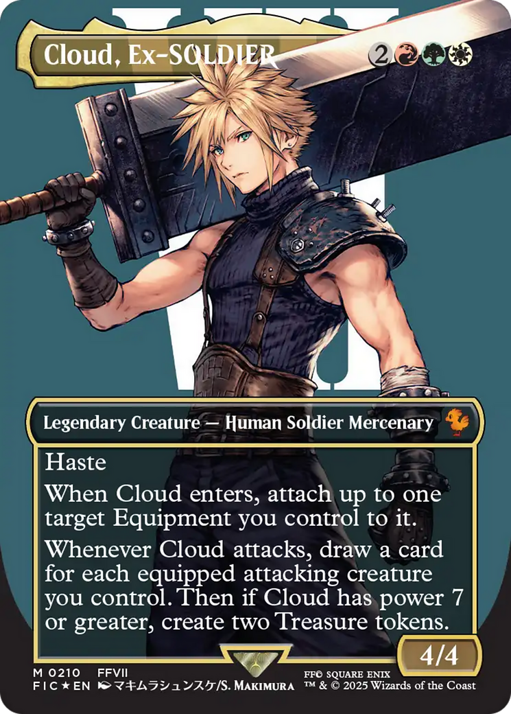 Cloud, Ex-SOLDIER (Borderless) (Surge Foil) [FINAL FANTASY Commander] | Enigma On Main