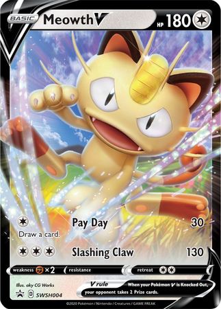 Meowth V (SWSH004) [Sword & Shield: Black Star Promos] | Enigma On Main
