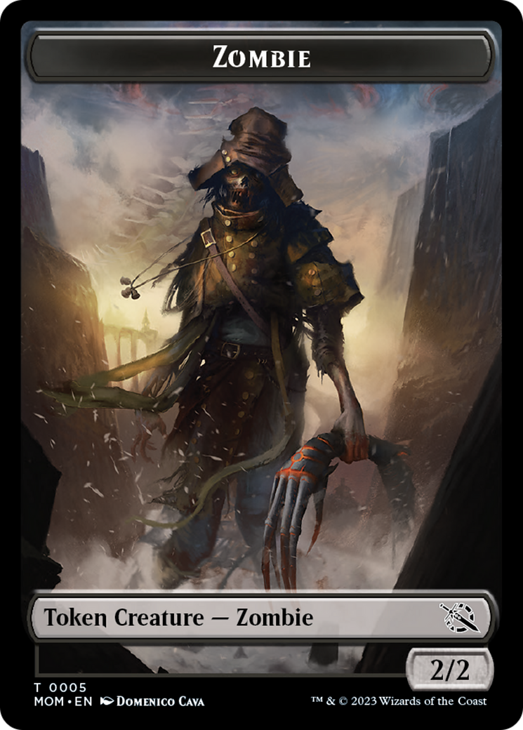 Warrior // Zombie Double-Sided Token [March of the Machine Tokens] | Enigma On Main