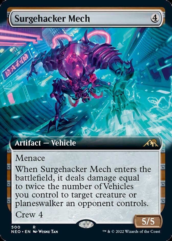 Surgehacker Mech (Extended Art) [Kamigawa: Neon Dynasty] | Enigma On Main