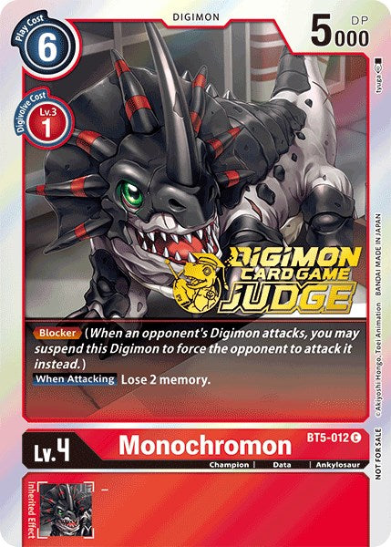 Monochromon [BT5-012] (Judge Pack 1) [Battle of Omni Promos] | Enigma On Main