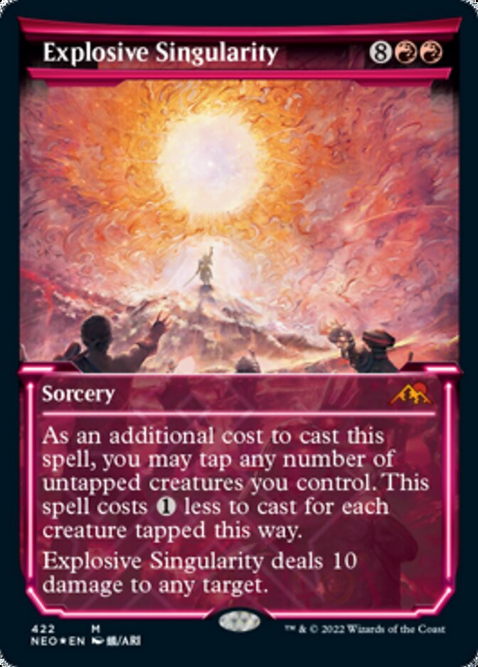 Explosive Singularity (Showcase) (Foil Etched) [Kamigawa: Neon Dynasty] | Enigma On Main