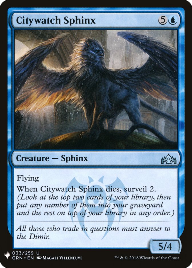 Citywatch Sphinx [Mystery Booster] | Enigma On Main