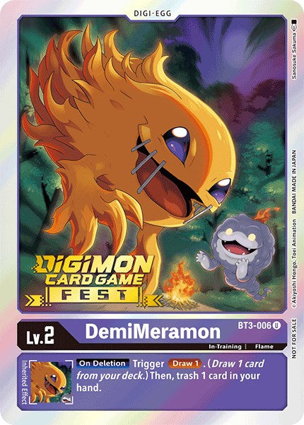 DemiMeramon [BT3-006] (Digimon Card Game Fest 2022) [Release Special Booster Promos] | Enigma On Main