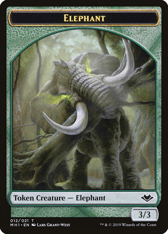 Shapeshifter (001) // Elephant (012) Double-Sided Token [Modern Horizons Tokens] | Enigma On Main