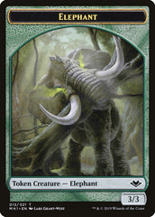 Zombie (007) // Elephant (012) Double-Sided Token [Modern Horizons Tokens] | Enigma On Main