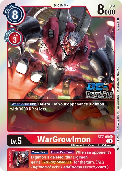 WarGrowlmon [ST7-08] (DC-1 2022 Stamped) [Starter Deck: Gallantmon Promos] | Enigma On Main