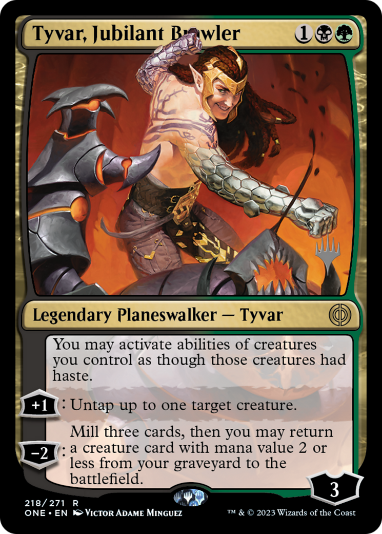 Tyvar, Jubilant Brawler (Promo Pack) [Phyrexia: All Will Be One Promos] | Enigma On Main