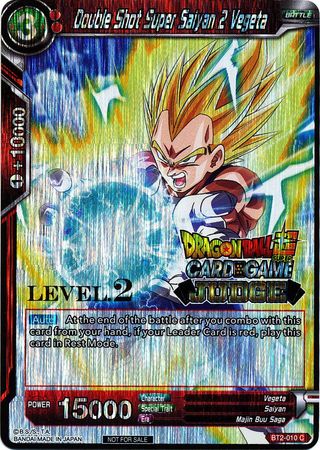 Double Shot Super Saiyan 2 Vegeta (Level 2) (BT2-010) [Judge Promotion Cards] | Enigma On Main