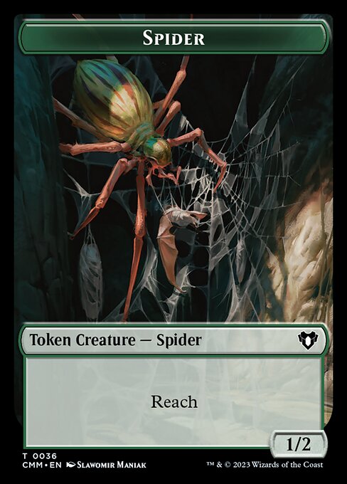 Elemental (0024) // Spider Double-Sided Token [Commander Masters Tokens] | Enigma On Main