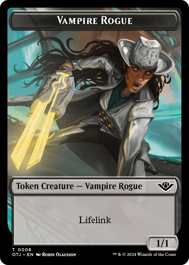 Vampire Rogue // Plot Double-Sided Token [Outlaws of Thunder Junction Tokens] | Enigma On Main