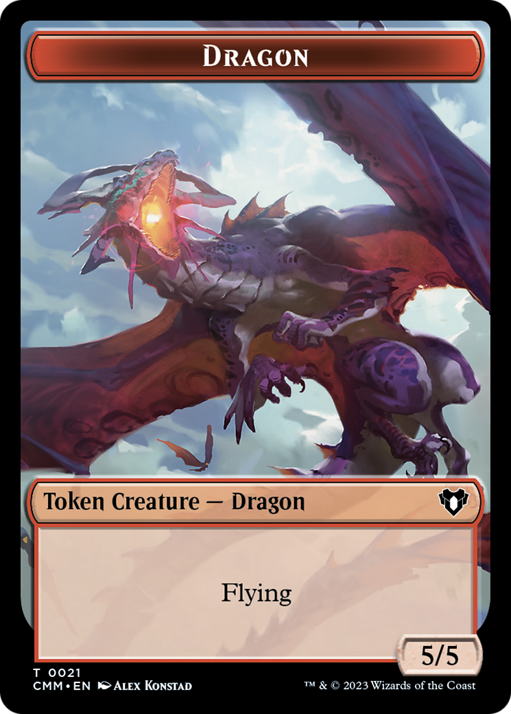 Dragon Token (21) [Commander Masters Tokens] | Enigma On Main