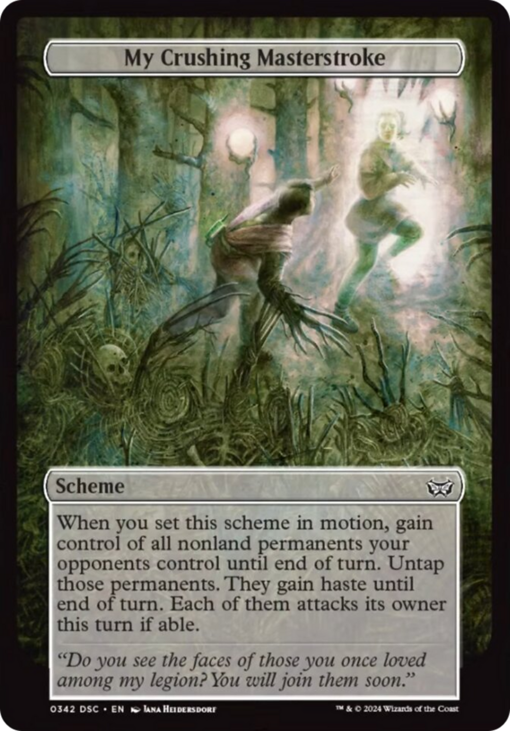 My Crushing Masterstroke (Full Art) [Duskmourn: House of Horror Commander] | Enigma On Main