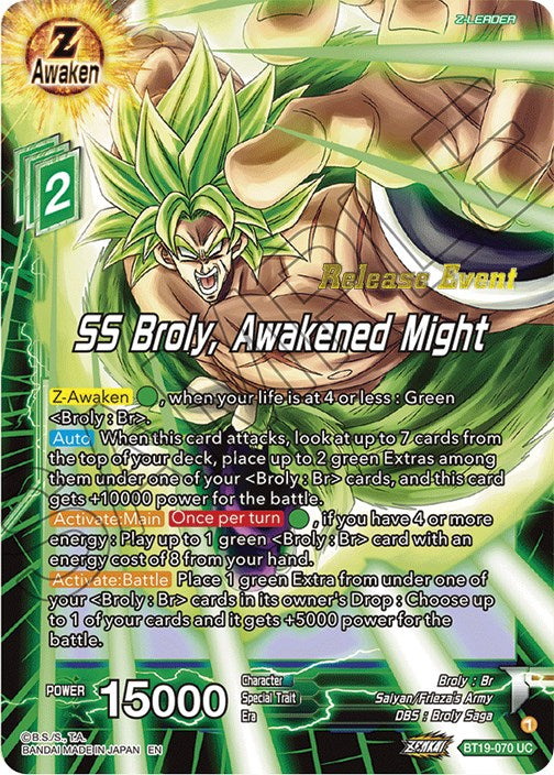 SS Broly, Awakened Might (Fighter's Ambition Holiday Pack) (BT19-070) [Tournament Promotion Cards] | Enigma On Main