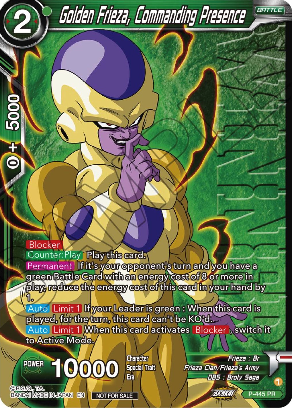 Golden Frieza, Commanding Presence (Winner) (P-445) [Tournament Promotion Cards] | Enigma On Main