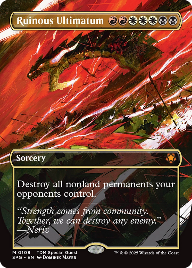 Ruinous Ultimatum (Borderless) [Tarkir: Dragonstorm Special Guests] | Enigma On Main