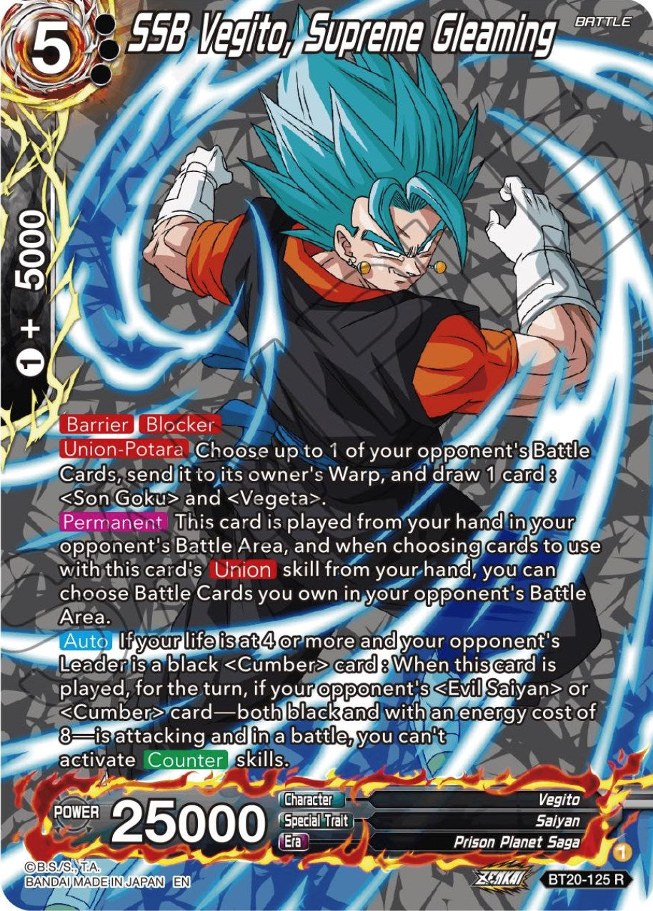 SSB Vegito, Supreme Gleaming (Silver Foil) (BT20-125) [Power Absorbed] | Enigma On Main