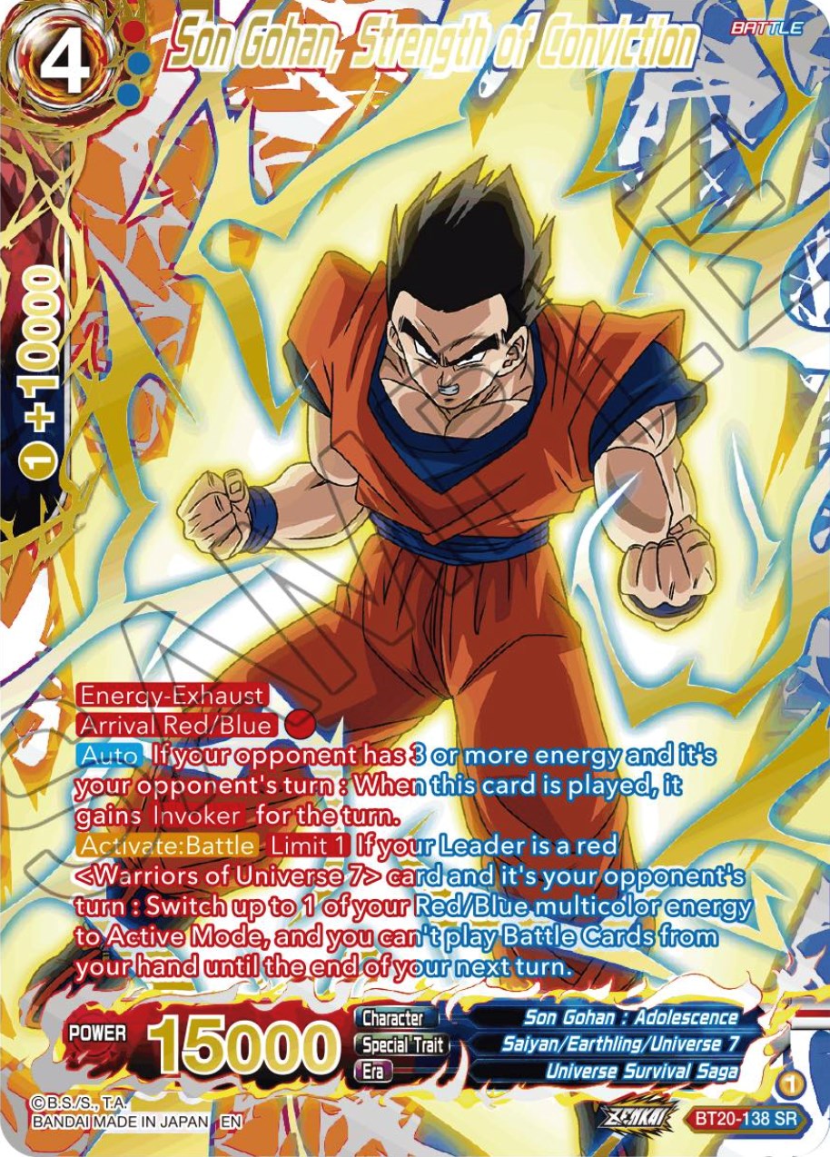 Son Gohan, Strength of Conviction (Gold-Stamped) (BT20-138) [Power Absorbed] | Enigma On Main