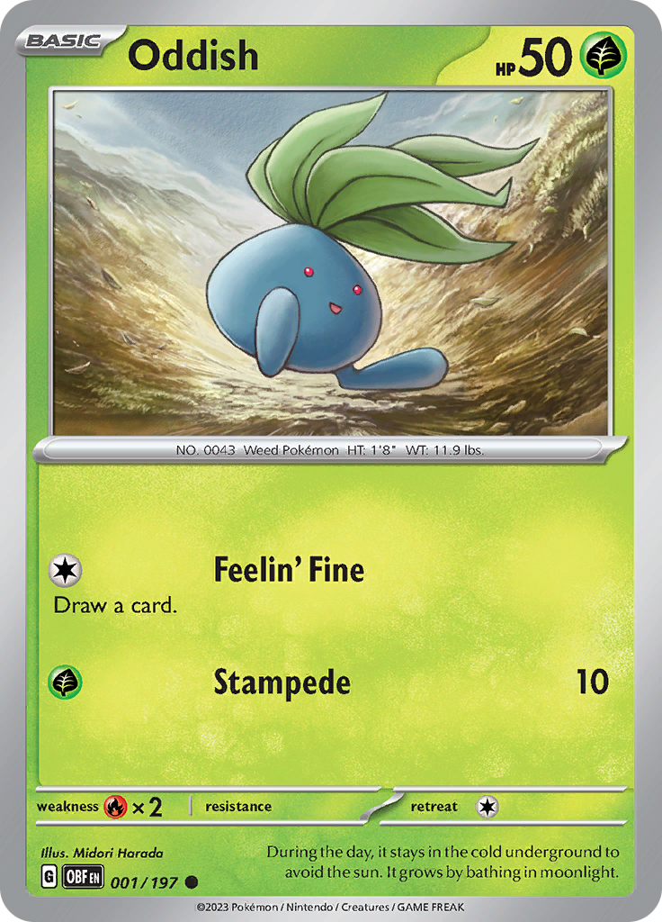 Oddish (001/197) [Scarlet & Violet: Obsidian Flames] | Enigma On Main