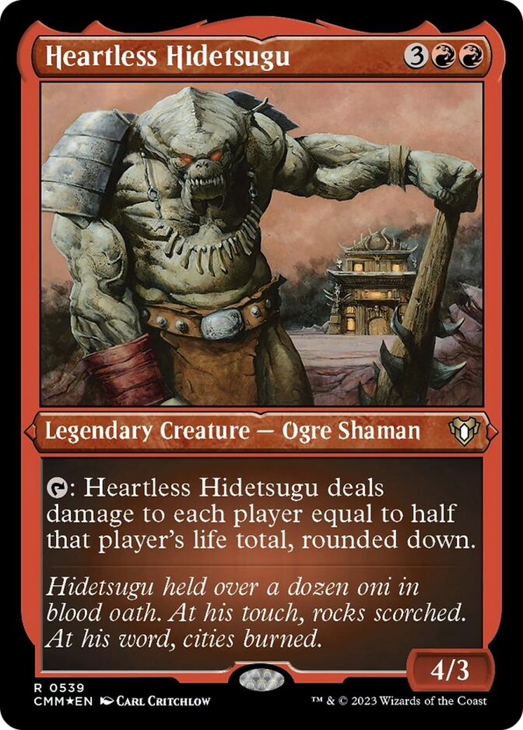 Heartless Hidetsugu (Foil Etched) [Commander Masters] | Enigma On Main