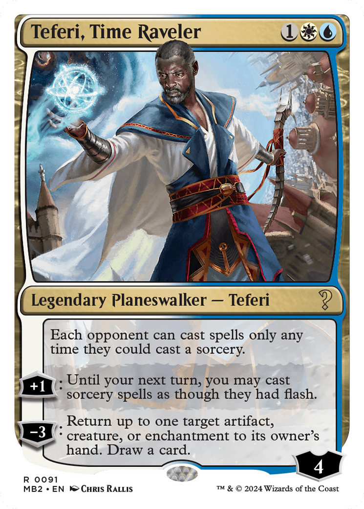 Teferi, Time Raveler (White Border) [Mystery Booster 2] | Enigma On Main