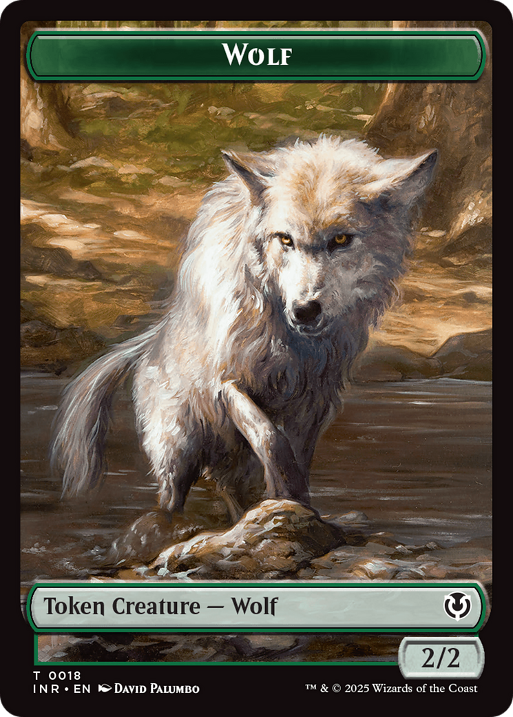 Wolf (0018) // Emblem - Arlinn, Embraces by the Moon Double-Sided Token [Innistrad Remastered Tokens] | Enigma On Main