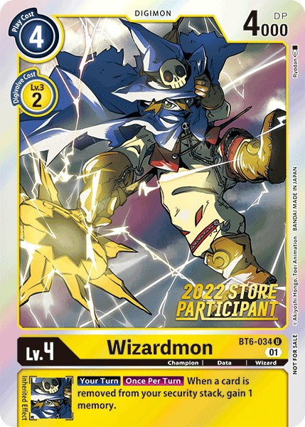 Wizardmon [BT6-034] (2022 Store Participant) [Double Diamond Promos] | Enigma On Main