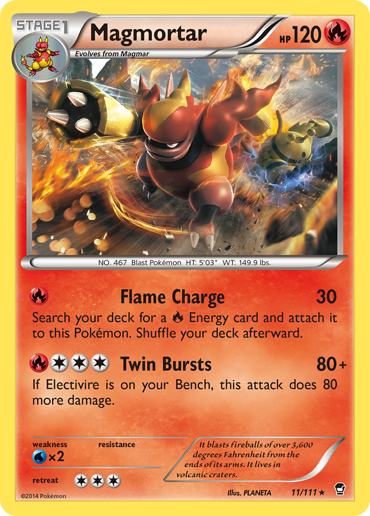 Magmortar (11/111) [XY: Furious Fists] | Enigma On Main