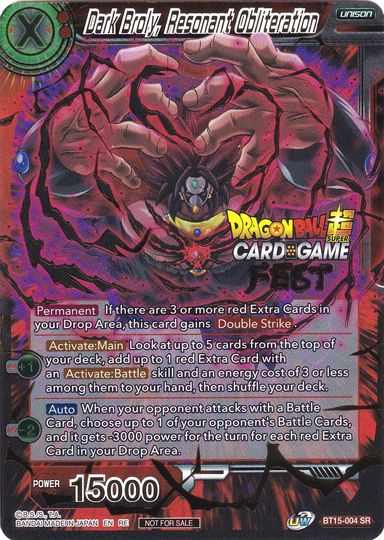 Dark Broly, Resonant Obliteration (Card Game Fest 2022) (BT15-004) [Tournament Promotion Cards] | Enigma On Main