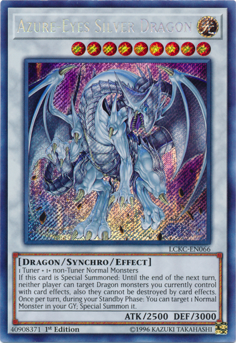 Azure-Eyes Silver Dragon [LCKC-EN066] Secret Rare | Enigma On Main