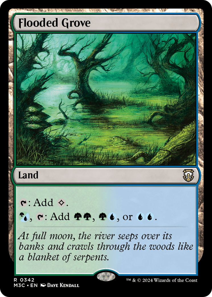 Flooded Grove (Ripple Foil) [Modern Horizons 3 Commander] | Enigma On Main