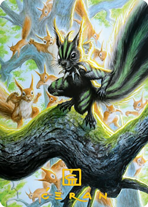 Chatterfang, Squirrel General Art Card (67) (Gold-Stamped Signature) [Modern Horizons 2 Art Series] | Enigma On Main