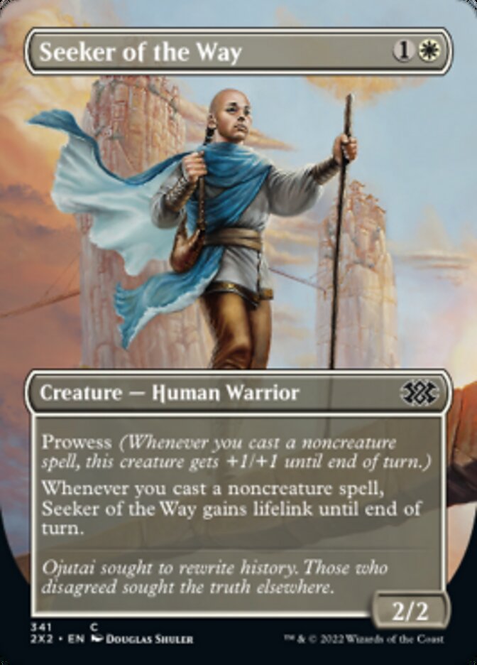 Seeker of the Way (Borderless Alternate Art) [Double Masters 2022] | Enigma On Main