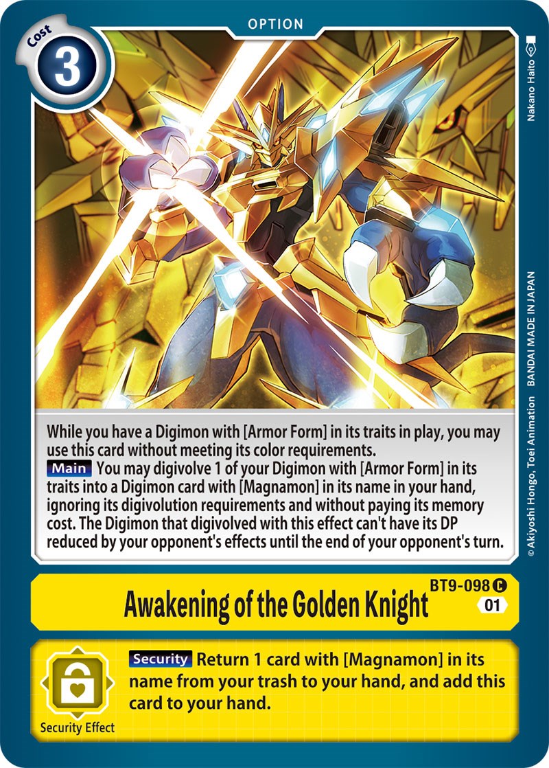 Awakening of the Golden Knight [BT9-098] [X Record] | Enigma On Main