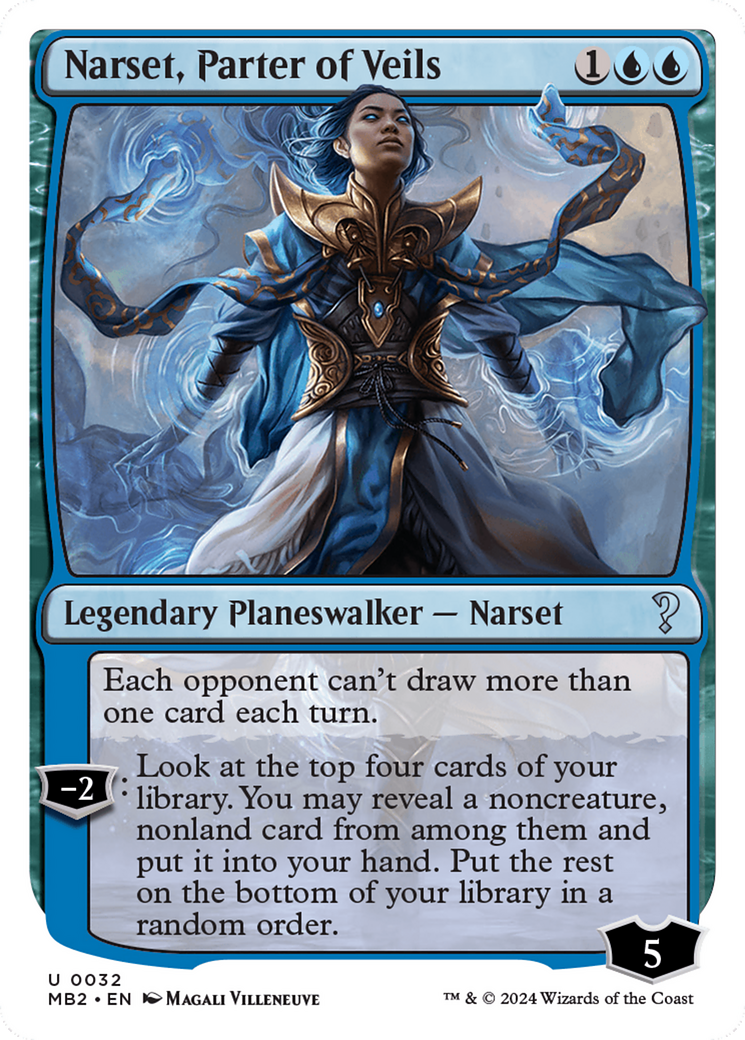 Narset, Parter of Veils (White Border) [Mystery Booster 2] | Enigma On Main