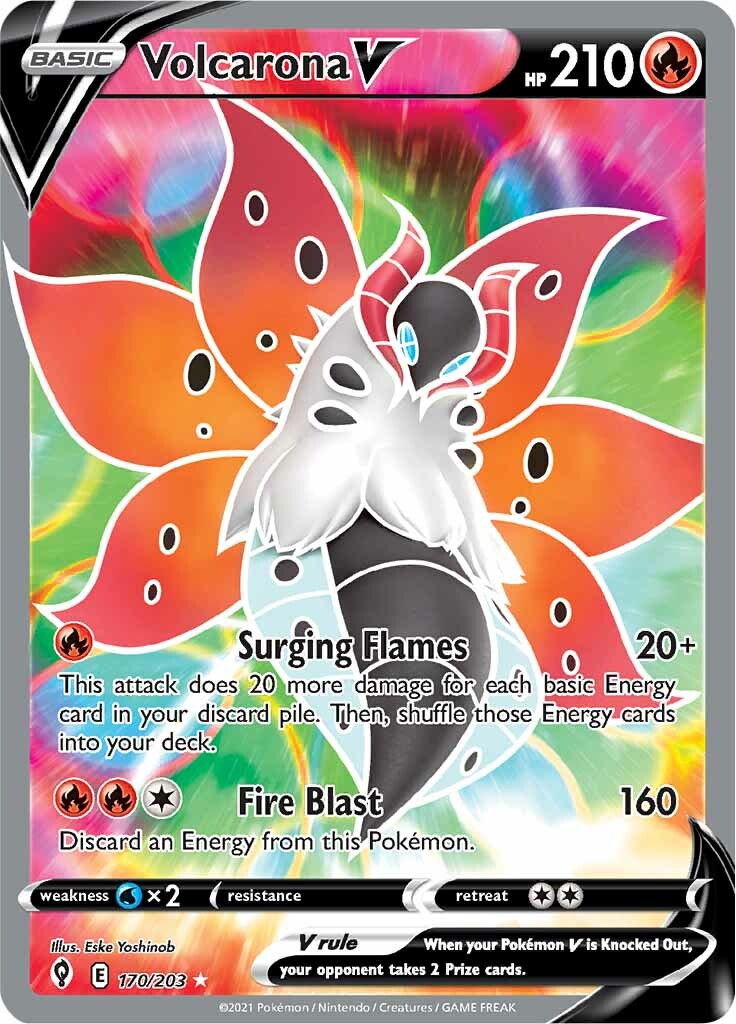 Volcarona V (170/203) [Sword & Shield: Evolving Skies] | Enigma On Main