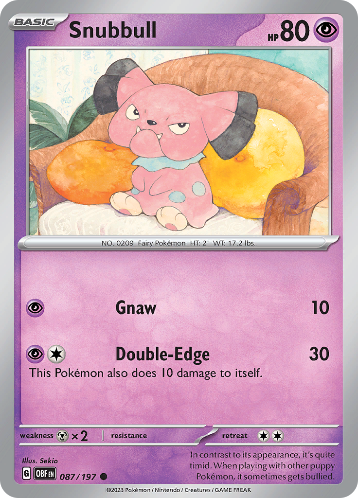 Snubbull (087/197) [Scarlet & Violet: Obsidian Flames] | Enigma On Main