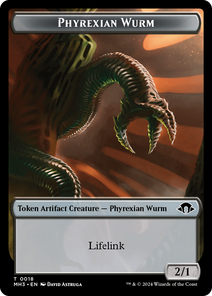 Phyrexian Wurm Token (0018) [Modern Horizons 3 Tokens] | Enigma On Main