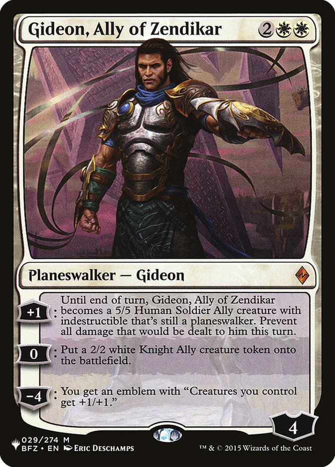 Gideon, Ally of Zendikar [The List] | Enigma On Main