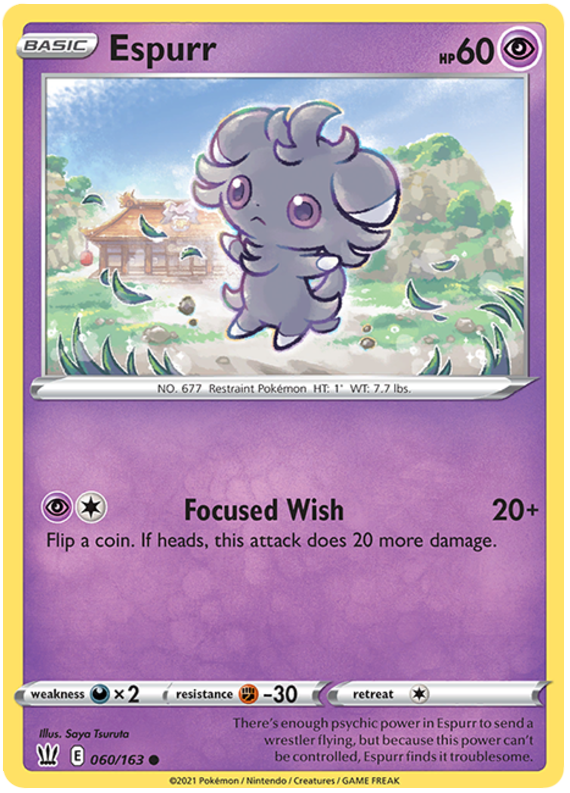 Espurr (060/163) [Sword & Shield: Battle Styles] | Enigma On Main